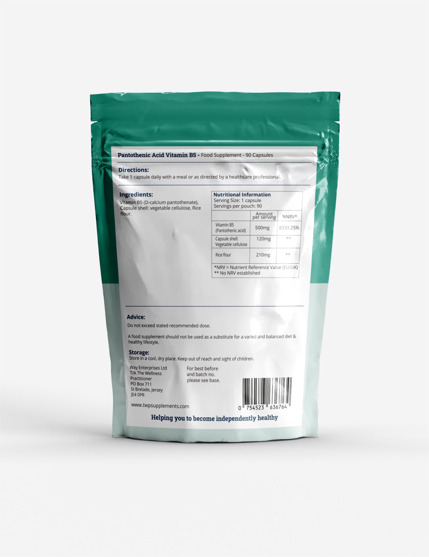 Pantothenic ACID B5 500mg